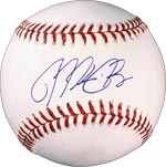 Michael Bourn Autographed Baseball