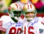 Joe Montana & Jerry Rice Autographed 8x10 Photo