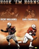 Earl Campbell & Ricky Williams University of Texas 16x20 Photo