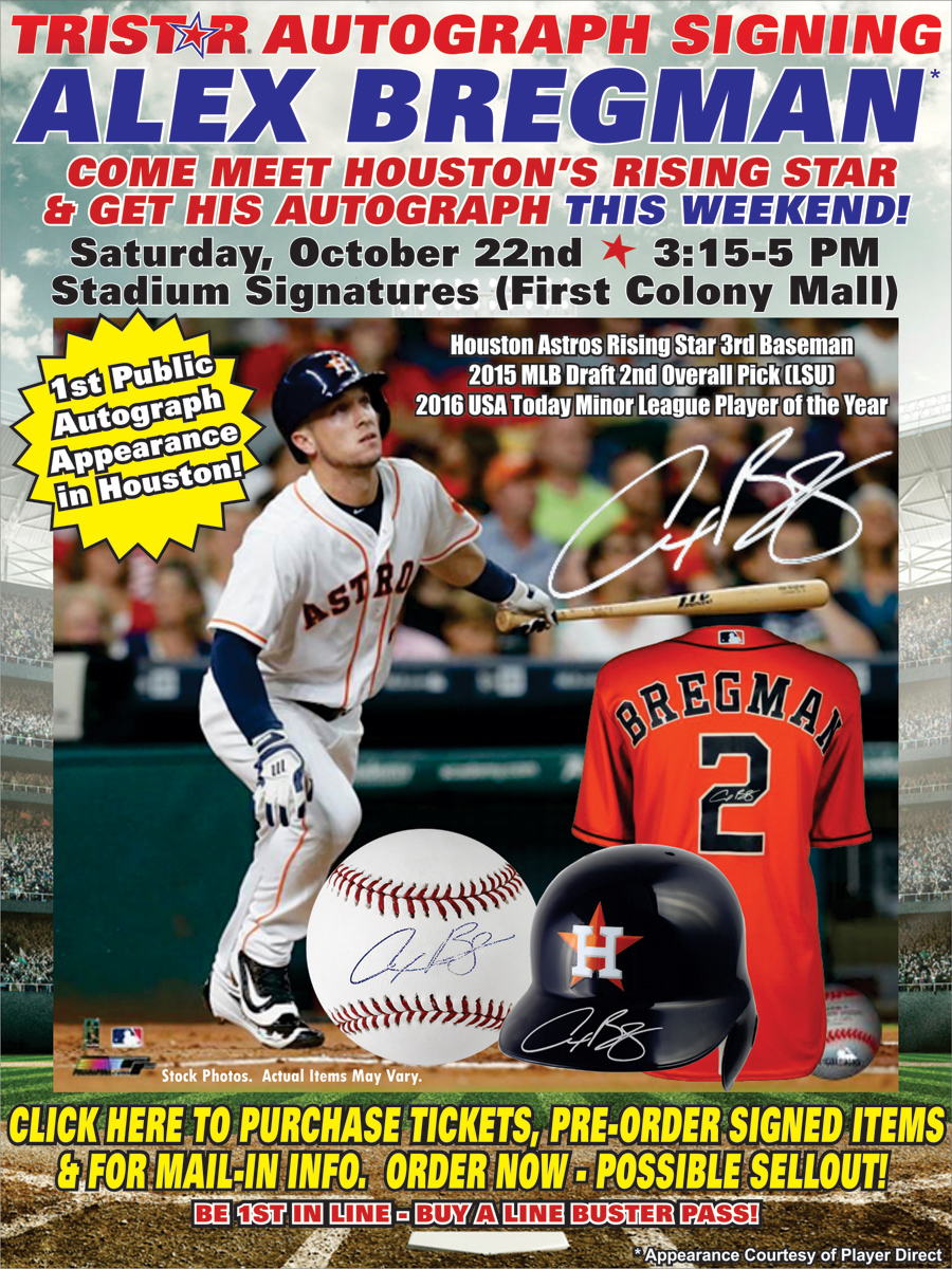 Alex Bregman Autograph Signing