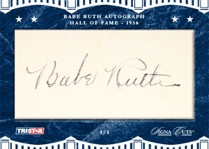 Babe Ruth Autographed SignaCut