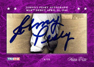 Johnny Pesky Autographed SignaCut
