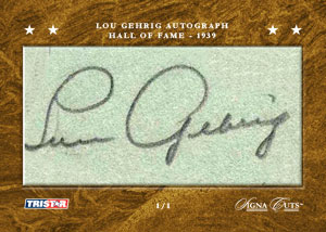 Lou Gehrig Autographed SignaCut