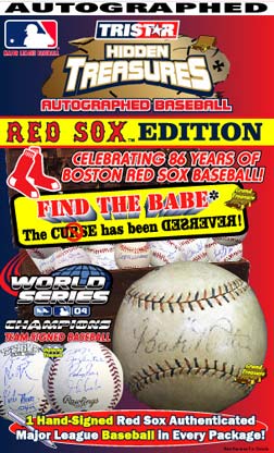 Hidden Treasures Autographed Baseball  - Red Sox Edition