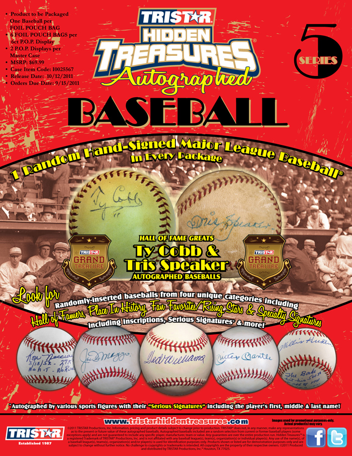 TRISTAR Hidden Treasures Autographed Baseball Series 5