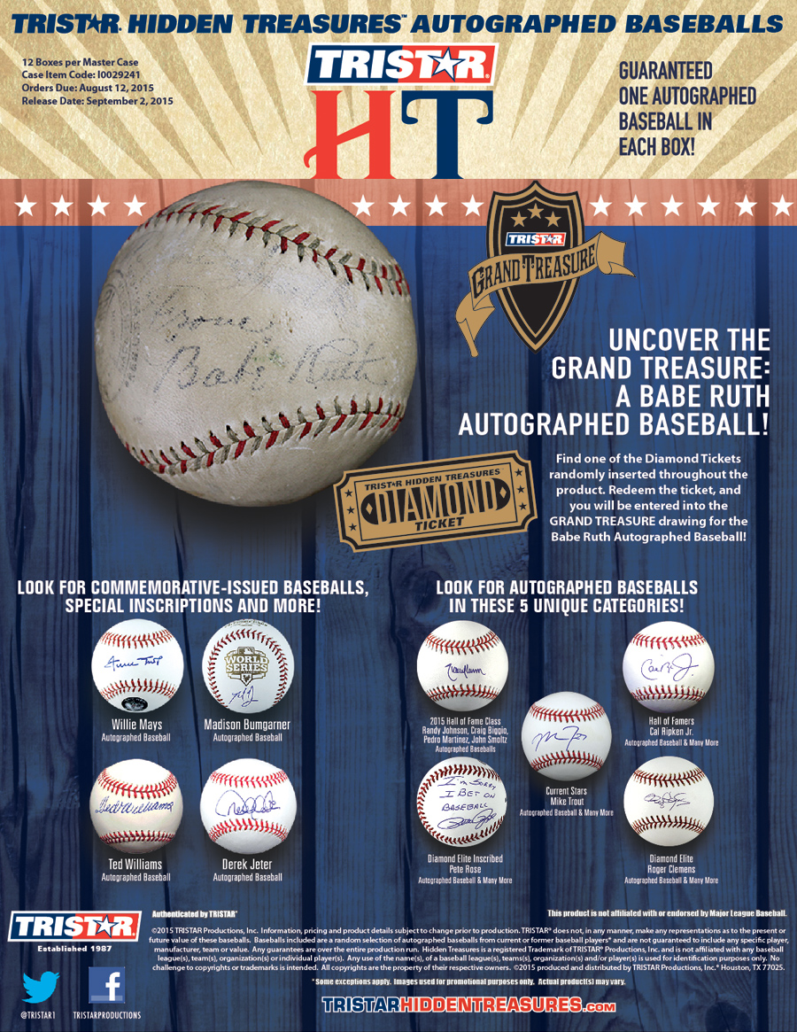 TRISTAR Hidden Treasures Autographed Baseball Series 7