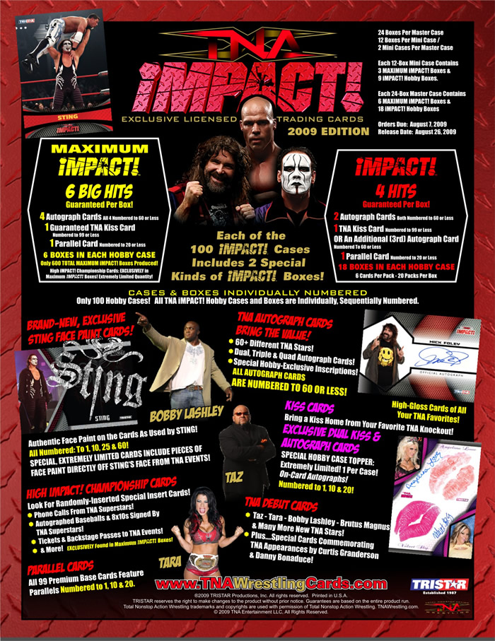 2009 TRISTAR TNA iMPACT! Trading Cards